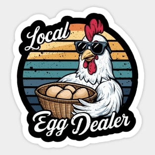 Local Egg Dealer Chicken Egg Farmer Sticker